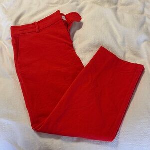 LOFT The Riviera Slim Vibrant Red Pants